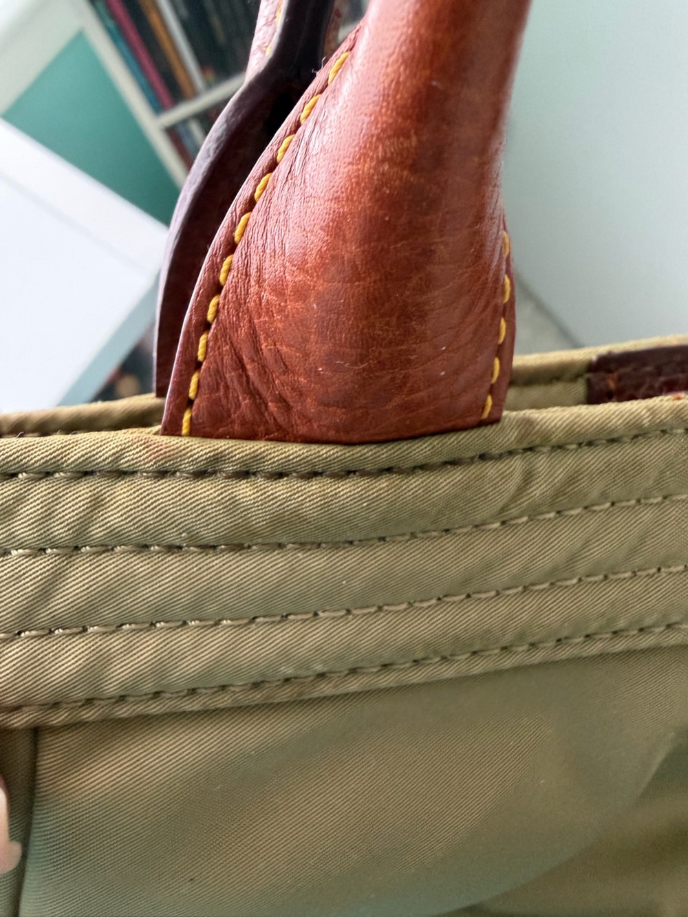 Dooney & Bourke Khaki Nylon Small Gwenny Tote - Picture 7 of 11